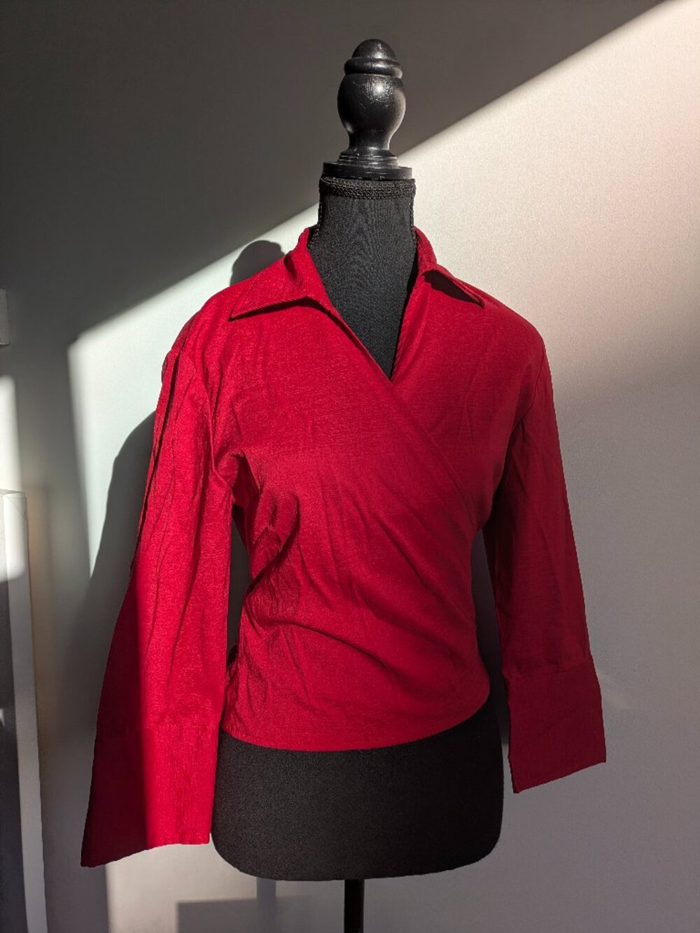 Kenzie - Red Wrap Blouse Tie Back - Size 6